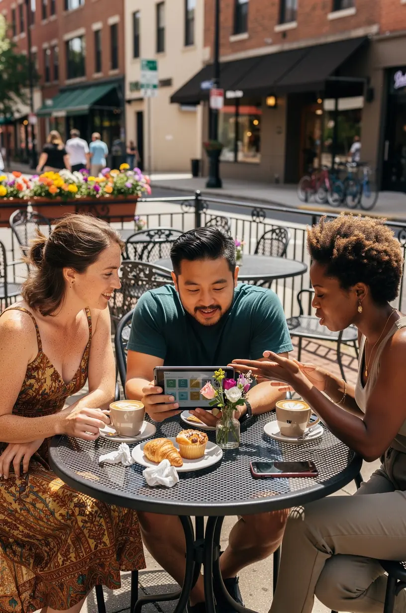 Graphic illustrating the benefits and impact of 5G technology.